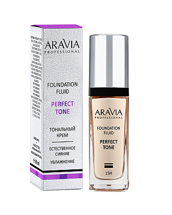 Aravia Professional Perfect Tone Foundation 01 - Тональный крем для увлажнения и естественного сияния кожи, тон слоновая кость 30 мл - hairs-russia.ru